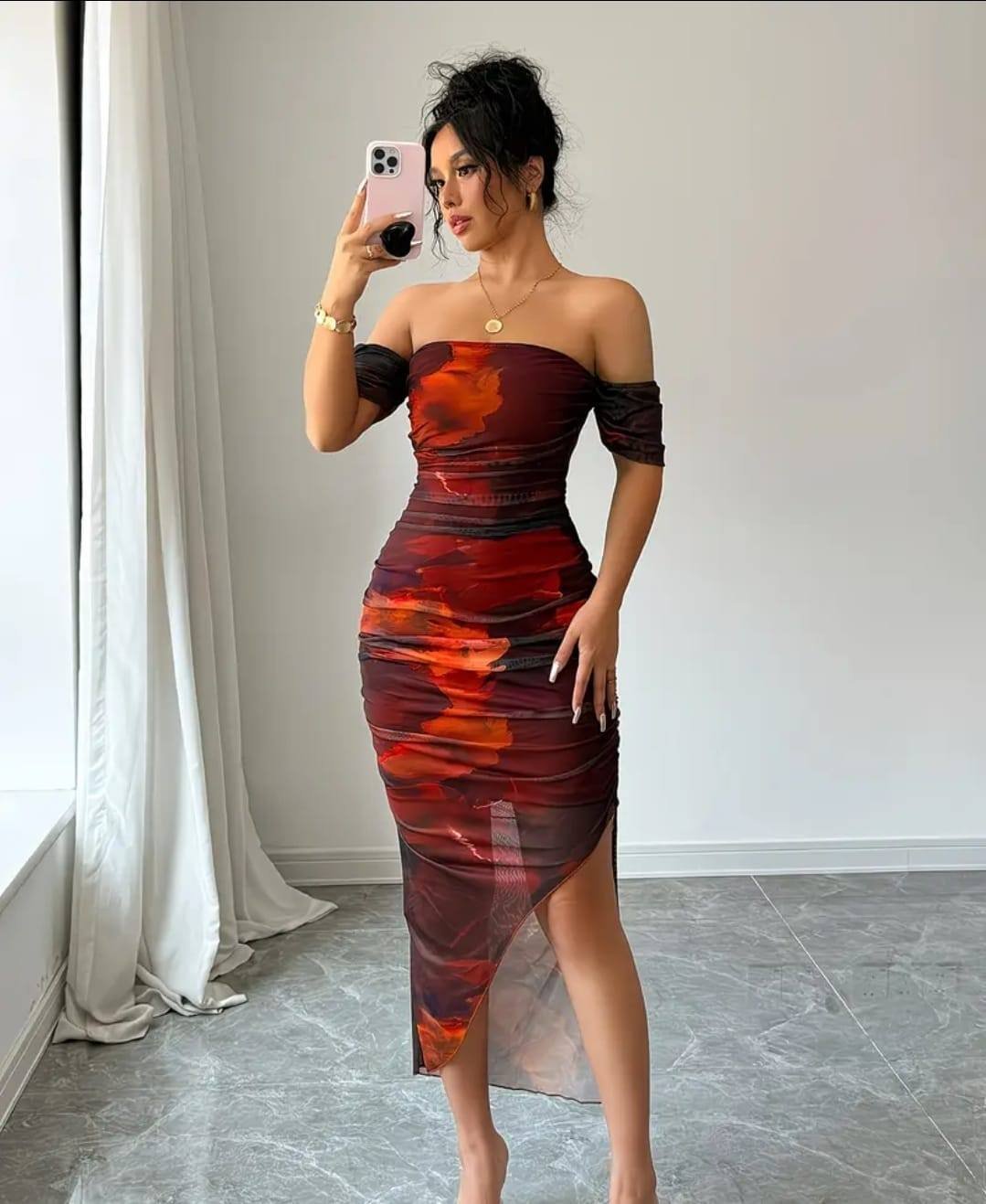 Vestido Floral Off-Shoulder — Bliss Boutique - Image 3